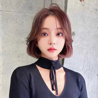 ミディアム カラー Lond bla-maのヘアスタイル