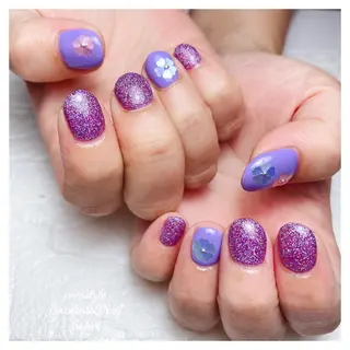 ミディアム ネイル 🐾enen style 🐾のネイルデザイン