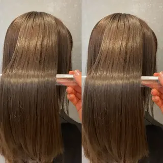 セミロング カラー み うのヘアスタイル