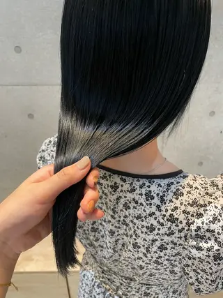 セミロング カラー 【表参道】Ruri デジタルパーマのヘアスタイル