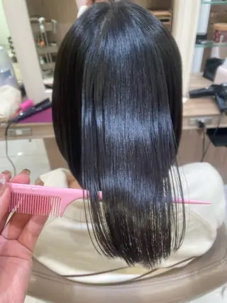 ミディアム パーマ 韓国ヘアメイク🎀/ 縮毛矯正✨山本媛香のヘアスタイル