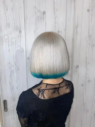 ショート ゆぴ☾/推しカラー /ハイトーンのヘアスタイル