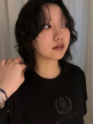 ミディアム パーマ Fuka🫧 ボブモデル募集中のヘアスタイル