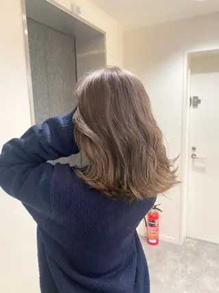 ミディアム カラー ヘアアレンジ ボブ /ニュアンス/ satomi🧸💖のヘアスタイル