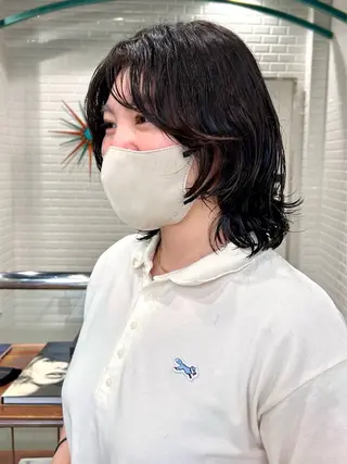 ミディアム パーマ appiis 柳田葵　横浜のヘアスタイル