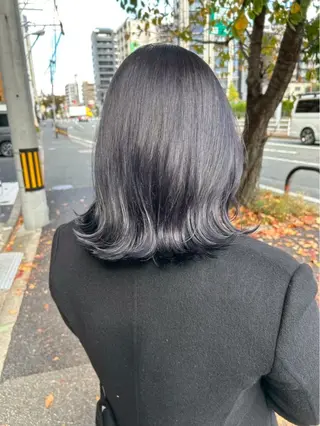 ミディアム qpulaあいみ 透明感カラーのヘアスタイル