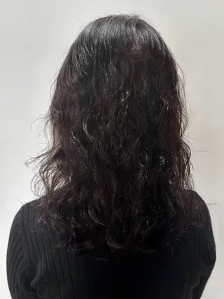 セミロング パーマ いまじゅく あおいのヘアスタイル