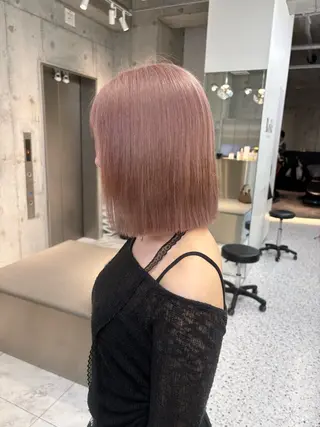 ミディアム 🎀ハイトーン/ 透明感カラー/翼🎀のヘアスタイル