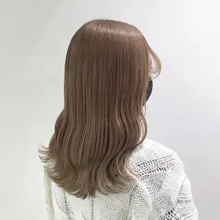 セミロング カラー エフェクトブリーチ 🌟前澤啓太朗のヘアスタイル