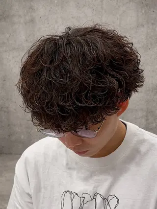 ショート カラー パーマ メンズ メンズパーマカット 達人/涼のヘアスタイル