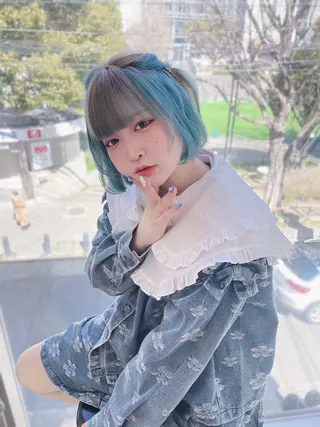ミディアム ヘアアレンジ りん🧸透明感カラ ー/ヘアアレンジのヘアスタイル