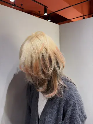 ミディアム ⚡️HARUTO⚡️ ハイトーン/デザインのヘアスタイル