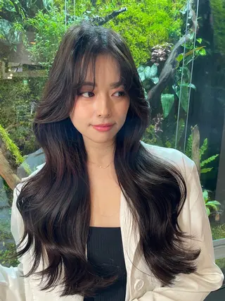 ロング 韓国✖️網紅🖤 パーマYURIYAのヘアスタイル