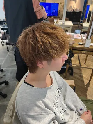 ショート カラー パーマ 🫟メンズスタイル 特化型マナ🫟のヘアスタイル
