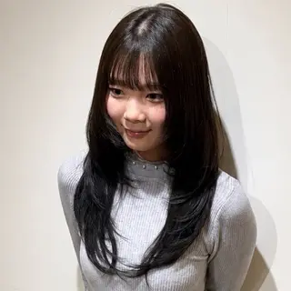 ロング カラー ブリーチ無しカラー/ 美髪改善💠てんゆうのヘアスタイル