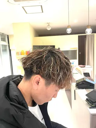 カラー パーマ メンズ ✨髪質改善カラー✨ 赤味除去カラー/理久のヘアスタイル