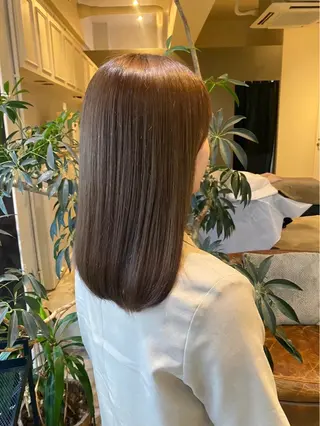 カラー 透明感カラー ここののヘアスタイル