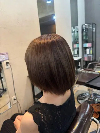 ショート カラー 髪質改善カラー透明感 ダブルカラー幕田のヘアスタイル