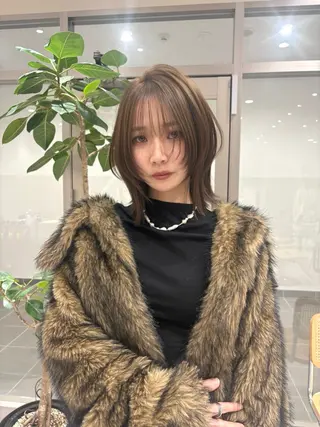ミディアム バレイヤージュ/ヘア アレンジ/shionのヘアスタイル