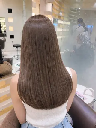 カラー ロング 艶髪/似合わせ/ ブリーチなし🫧のヘアスタイル