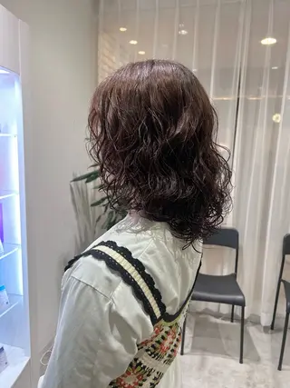 ミディアム パーマ 🤎オリーブカラー× パーマ特化💫森口のヘアスタイル