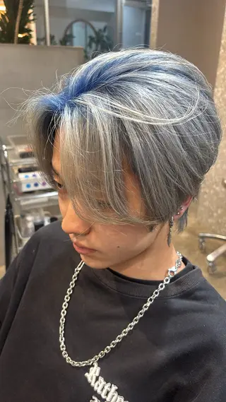 ショート カラー メンズ 艶カラー/カラー モデル募集中/シンヤのヘアスタイル
