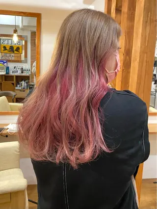 セミロング カラー 馬場 涼平のヘアスタイル