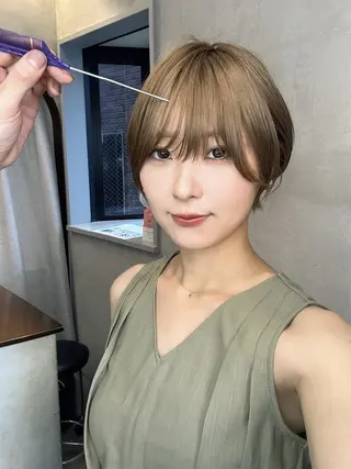 ショート 縮毛矯正/レイヤー taiga🧡のヘアスタイル