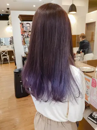 カラー ロング 髪質改善/ブリーチ 田代 龍我のヘアスタイル