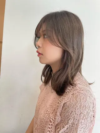ミディアム 似合わせカット 迫留由弥のヘアスタイル