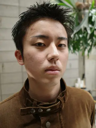 ショート メンズ 西宮北口パーマ 鮫島竜海のヘアスタイル