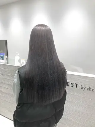 ロング カラー サキ🤍ハイトーン 🪩レイヤーカットのヘアスタイル