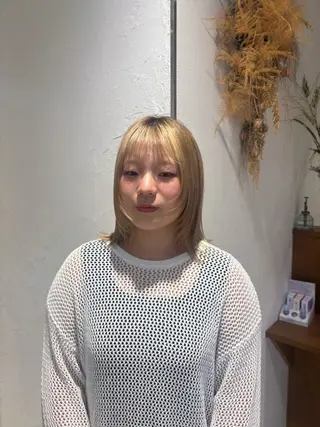 ミディアム 透明感カラー🩵海外 ヘア/chiharuのヘアスタイル