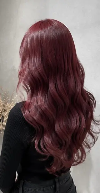ロング カラー 🍒モテ暖色カラー × うる艶✧ ゆなのヘアスタイル