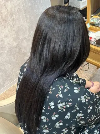 ロング カラー 縮毛矯正⚡️カラー いいじまのヘアスタイル