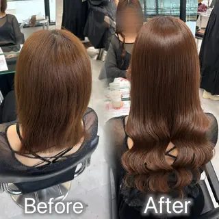 ロング カラー ヘアアレンジ メンズ 羽エク指名No1✨️ シールエク🌙しぇるのヘアスタイル