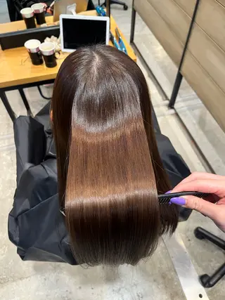 セミロング 今話題の艶髪矯正 美艶カラー/FUKAのヘアスタイル