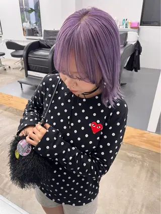 ミディアム 酒井 美里のヘアスタイル