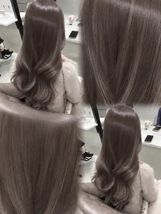 ロング 韓国グレージュ/ミ ルクティー🩶瑞稀のヘアスタイル