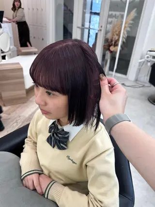 ロング カラー NANO／ ブリーチ×レイヤーのヘアスタイル