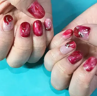 ネイル 渋谷／チップ長さ出し 👑アプレgel-xのネイルデザイン