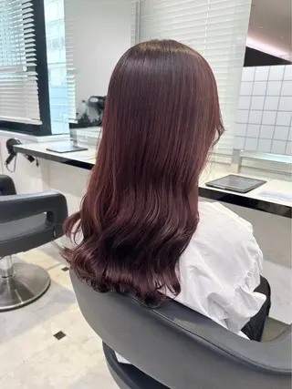 ロング 透明感×暖色カラー 🍒𝐘𝐮𝐤𝐚のヘアスタイル