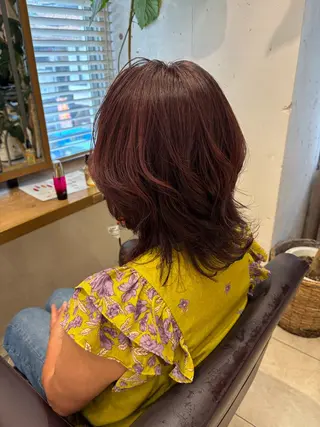 ミディアム 大人カラー✳︎ボブ 横関由美のヘアスタイル