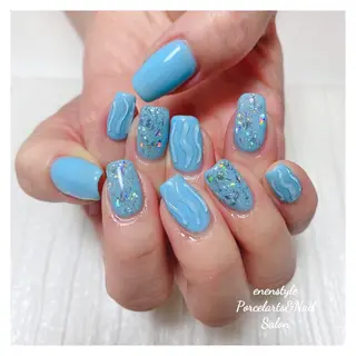 ミディアム ネイル 🐾enen style 🐾のネイルデザイン