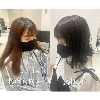 ミディアム カラー 髪質改善 RYOのヘアスタイル