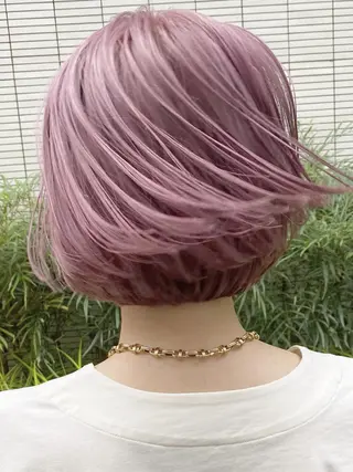 ショート カラー ケアブリーチ/透明感 /Arisaのヘアスタイル