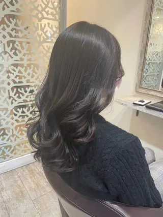 セミロング カラー 小顔/似合わせカット 杉山莉菜のヘアスタイル