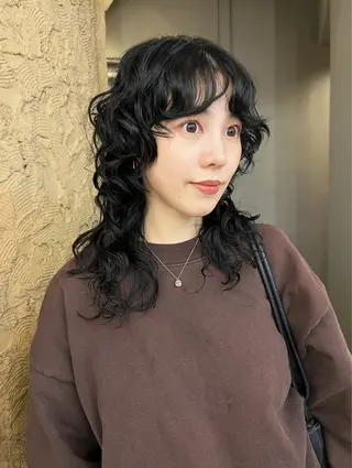 セミロング カラー パーマ 圧倒的デザイン力 店長🎨RENAのヘアスタイル