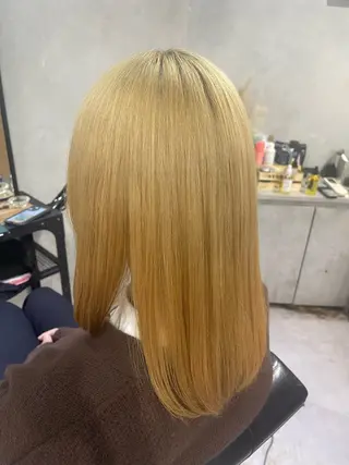 ミディアム lena🎀 透明感カラー/韓国風のヘアスタイル