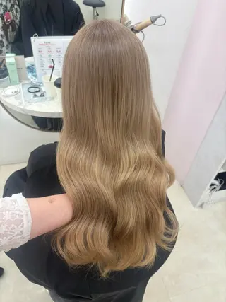 ロング カラー ayano/ピンク/ ラベンダーのヘアスタイル